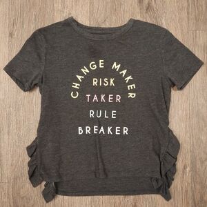 Old Navy Little Girls Gray Shirt, Size 8, Medium. Change Maker